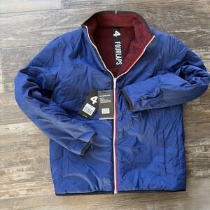 FOUR LAPS 4LAPS Men's Reversible Jacket Size Medium Burgundy/deep Sea Sherpa